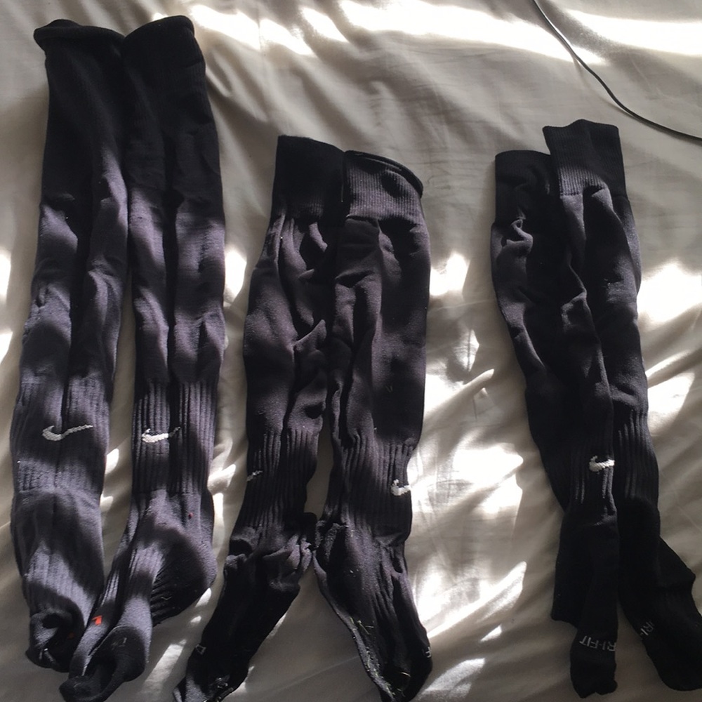 Black Nike soccer socks